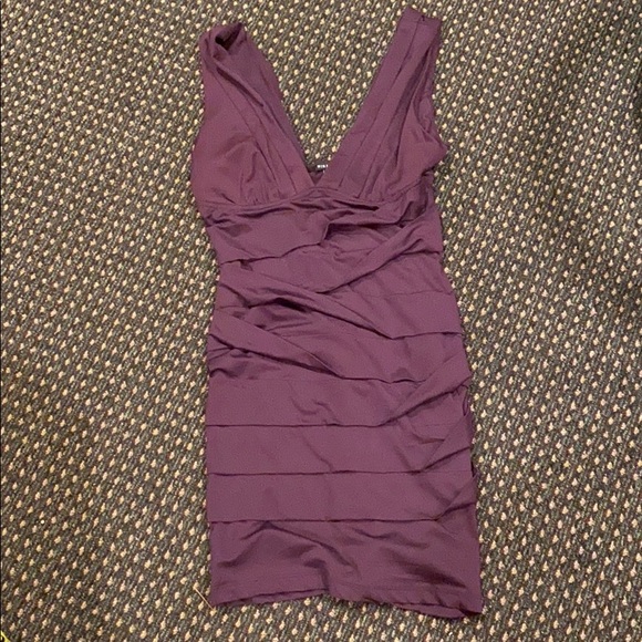 purple tight dress